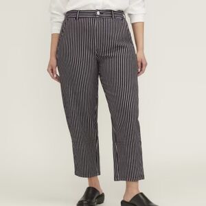 Everlane Utility Barrel Pant - stripe - Sz. 10